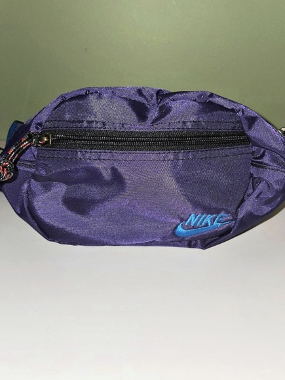 Vintage 90s Nike Purple Fanny Pack - Electric Blue Embroidered Swoosh Logo